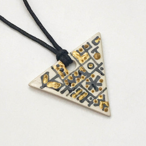 Triangular B&W with Gold Pendant - 1